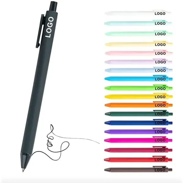 Plastic Click Action Rubber Coated Gel Pen - Plastic Click Action Rubber Coated Gel Pen - Image 3 of 3