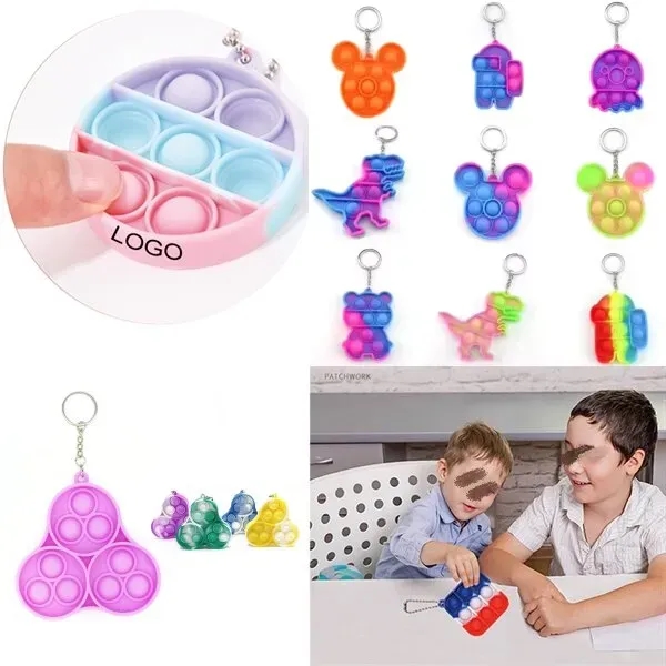 Cartoon Pop It Keychain - Cartoon Pop It Keychain - Image 0 of 4