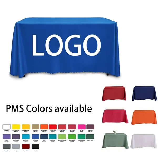 6ft or 8ft trade show cloth table cover - 6ft or 8ft trade show cloth table cover - Image 0 of 2