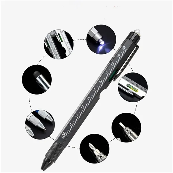 Multi-Functional 7-in-1 LED Light Pen with Ruler Screwdriver - Multi-Functional 7-in-1 LED Light Pen with Ruler Screwdriver - Image 1 of 4
