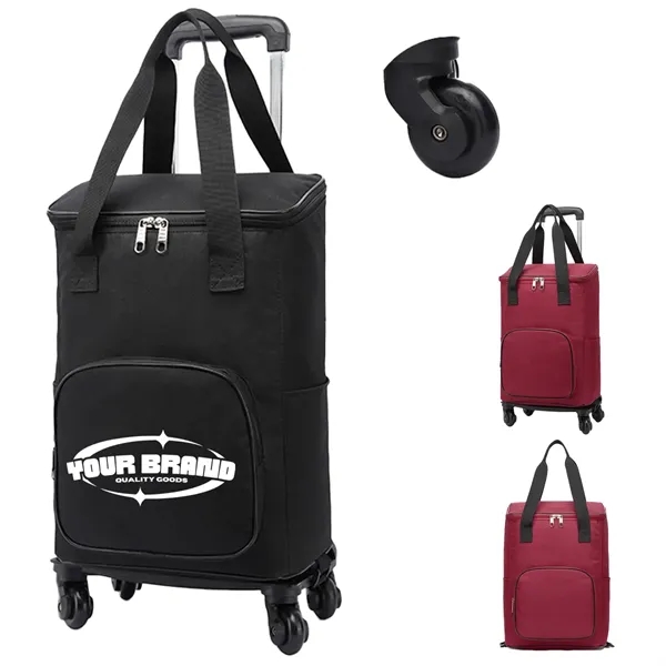 24L Portable Foldable Utility Cart Shopping Bag With Wheels - 24L Portable Foldable Utility Cart Shopping Bag With Wheels - Image 0 of 5