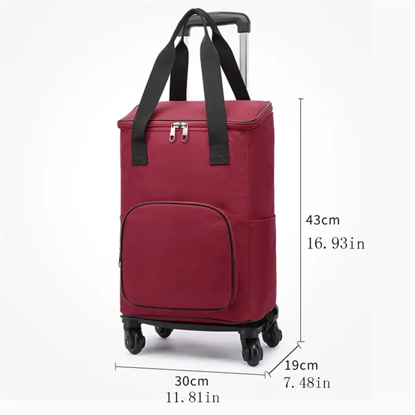 24L Portable Foldable Utility Cart Shopping Bag With Wheels - 24L Portable Foldable Utility Cart Shopping Bag With Wheels - Image 1 of 5
