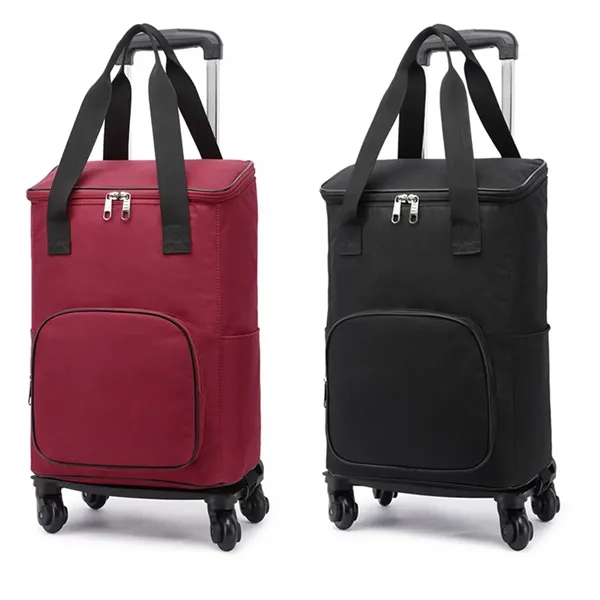 24L Portable Foldable Utility Cart Shopping Bag With Wheels - 24L Portable Foldable Utility Cart Shopping Bag With Wheels - Image 5 of 5