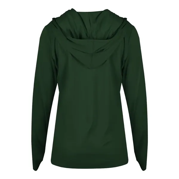 Badger Women's B-Core Long Sleeve Hooded T-Shirt - Badger Women's B-Core Long Sleeve Hooded T-Shirt - Image 8 of 36