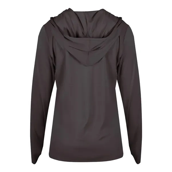 Badger Women's B-Core Long Sleeve Hooded T-Shirt - Badger Women's B-Core Long Sleeve Hooded T-Shirt - Image 12 of 36