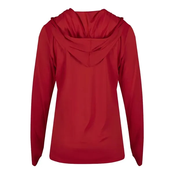 Badger Women's B-Core Long Sleeve Hooded T-Shirt - Badger Women's B-Core Long Sleeve Hooded T-Shirt - Image 28 of 36