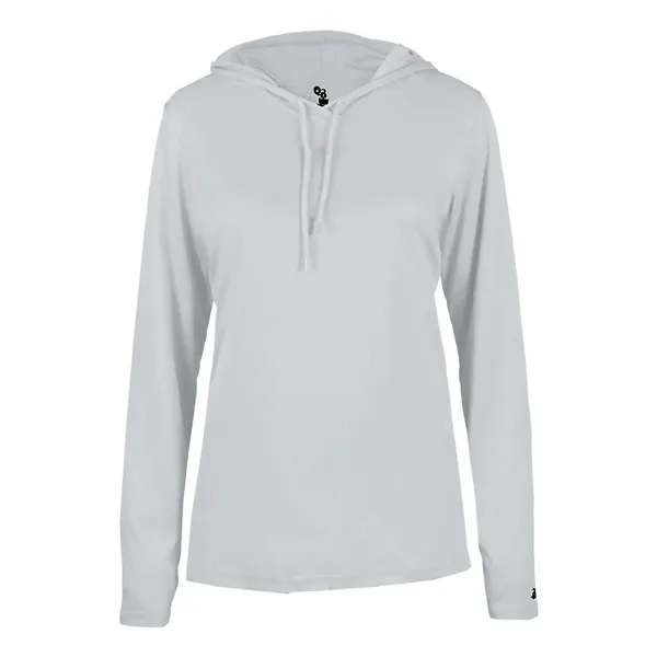 Badger Women's B-Core Long Sleeve Hooded T-Shirt - Badger Women's B-Core Long Sleeve Hooded T-Shirt - Image 33 of 36