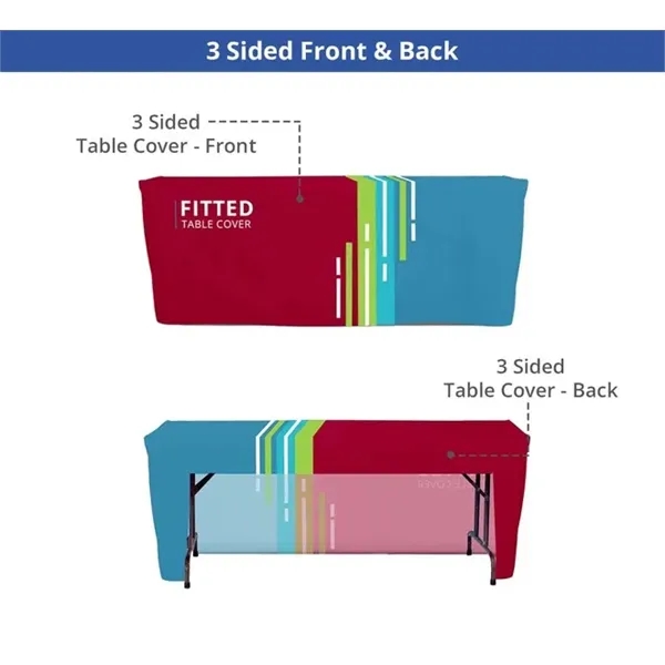 Fitted Table Cover - 3 sided (6ft x 2.5ft) - Fitted Table Cover - 3 sided (6ft x 2.5ft) - Image 3 of 5