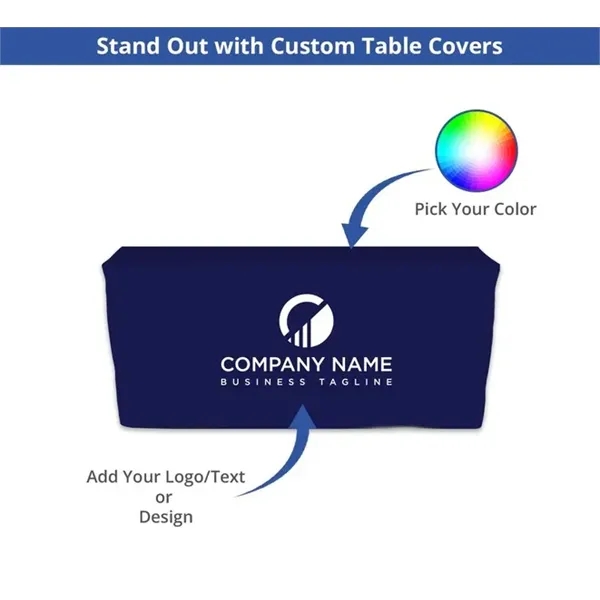 Fitted Table Cover - 3 sided (6ft x 2.5ft) - Fitted Table Cover - 3 sided (6ft x 2.5ft) - Image 4 of 5