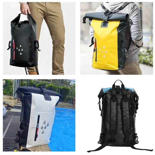 25L Versatile Outdoor Floating Dry Bag Waterproof Backpack - 25L Versatile Outdoor Floating Dry Bag Waterproof Backpack - Image 2 of 3
