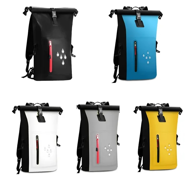 25L Versatile Outdoor Floating Dry Bag Waterproof Backpack - 25L Versatile Outdoor Floating Dry Bag Waterproof Backpack - Image 3 of 3
