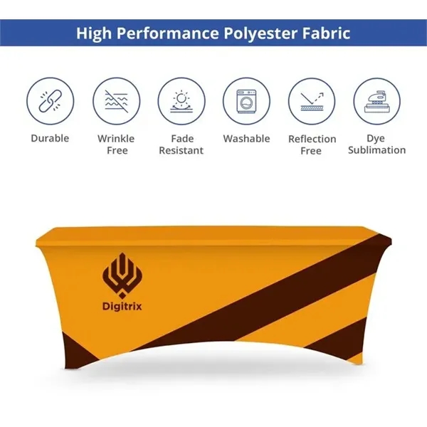 Stretch Table Cover - 3 sided  (6' x 2.5') - Stretch Table Cover - 3 sided  (6' x 2.5') - Image 2 of 5