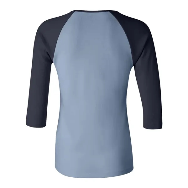 BELLA + CANVAS Women's 1X1 Baby Rib Raglan Three-Quarter ... - BELLA + CANVAS Women's 1X1 Baby Rib Raglan Three-Quarter ... - Image 3 of 12