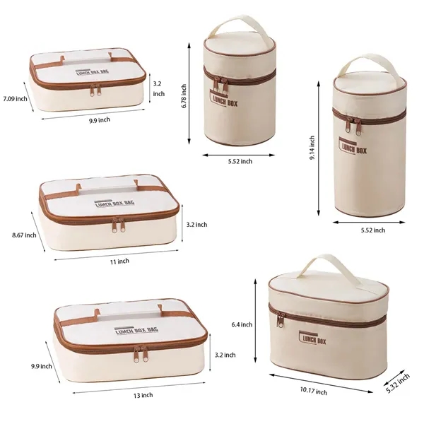 Reusable Insulated Lunch Boxes Portable Snack Cooler Bags - Reusable Insulated Lunch Boxes Portable Snack Cooler Bags - Image 1 of 7