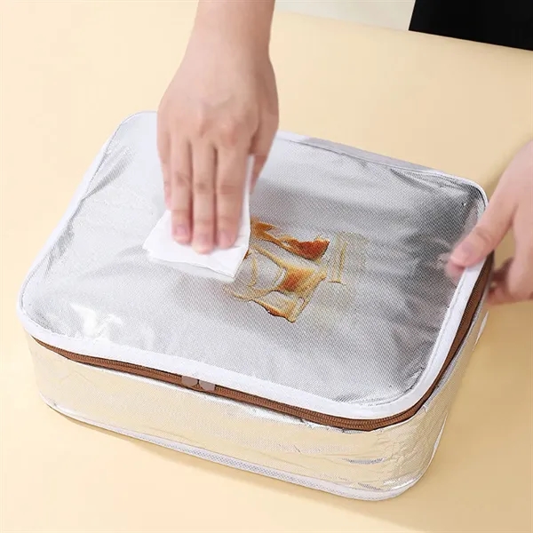 Reusable Insulated Lunch Boxes Portable Snack Cooler Bags - Reusable Insulated Lunch Boxes Portable Snack Cooler Bags - Image 3 of 7