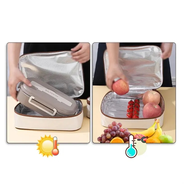 Reusable Insulated Lunch Boxes Portable Snack Cooler Bags - Reusable Insulated Lunch Boxes Portable Snack Cooler Bags - Image 4 of 7