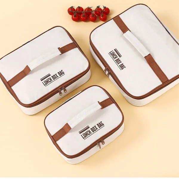 Reusable Insulated Lunch Boxes Portable Snack Cooler Bags - Reusable Insulated Lunch Boxes Portable Snack Cooler Bags - Image 6 of 7