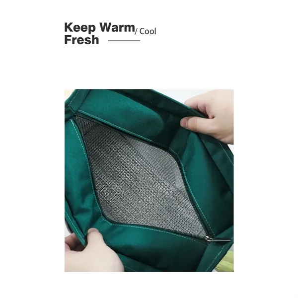 8.75L Insulated Cooler Bags Portable Zipper Lunch Box - 8.75L Insulated Cooler Bags Portable Zipper Lunch Box - Image 3 of 5