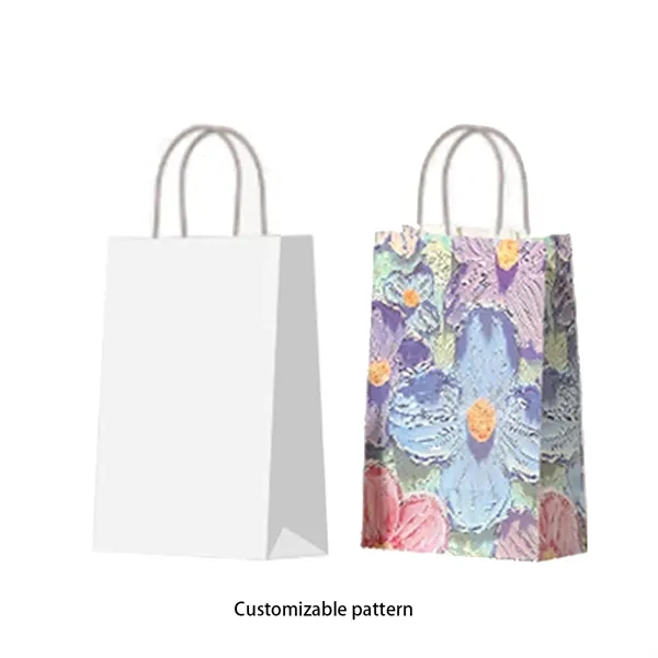 Kraft Shopping with Handles Disposable Paper Gift Bags - Kraft Shopping with Handles Disposable Paper Gift Bags - Image 2 of 6