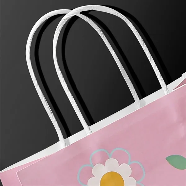 Kraft Shopping with Handles Disposable Paper Gift Bags - Kraft Shopping with Handles Disposable Paper Gift Bags - Image 3 of 6