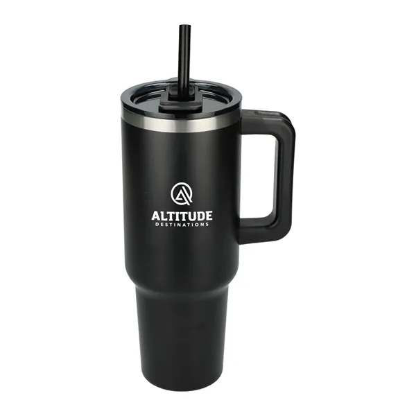 Pinnacle Recycled Travel Tumbler with Straw 40oz - Pinnacle Recycled Travel Tumbler with Straw 40oz - Image 1 of 54