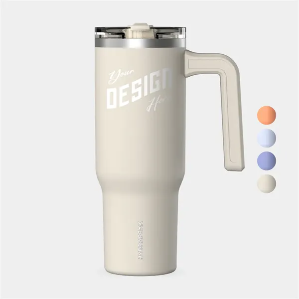 32 oz Hydrapeak® Stainless Steel Insulated Tumbler w/ Handle - 32 oz Hydrapeak® Stainless Steel Insulated Tumbler w/ Handle - Image 0 of 6
