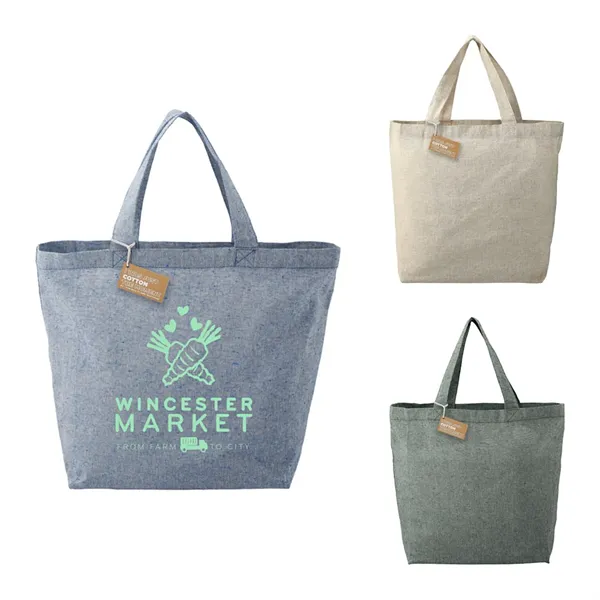 Recycled 5oz Cotton Twill Grocery Tote - Recycled 5oz Cotton Twill Grocery Tote - Image 0 of 18