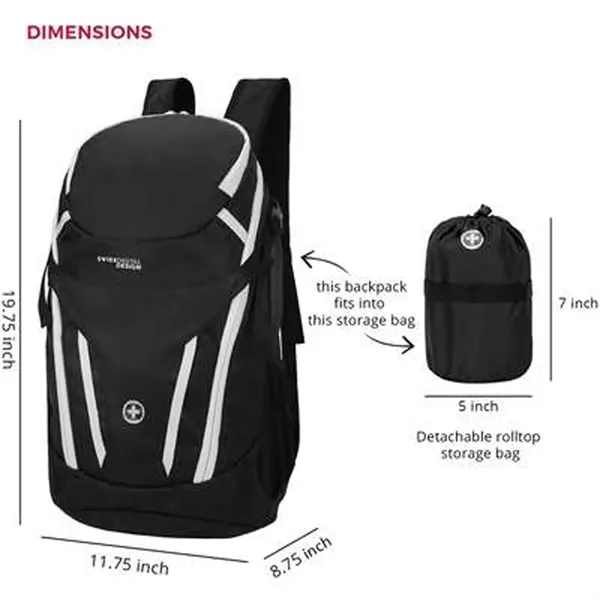 SwissDigital® Kangaroo Lightweight Water-Repellent Backpack - SwissDigital® Kangaroo Lightweight Water-Repellent Backpack - Image 20 of 20