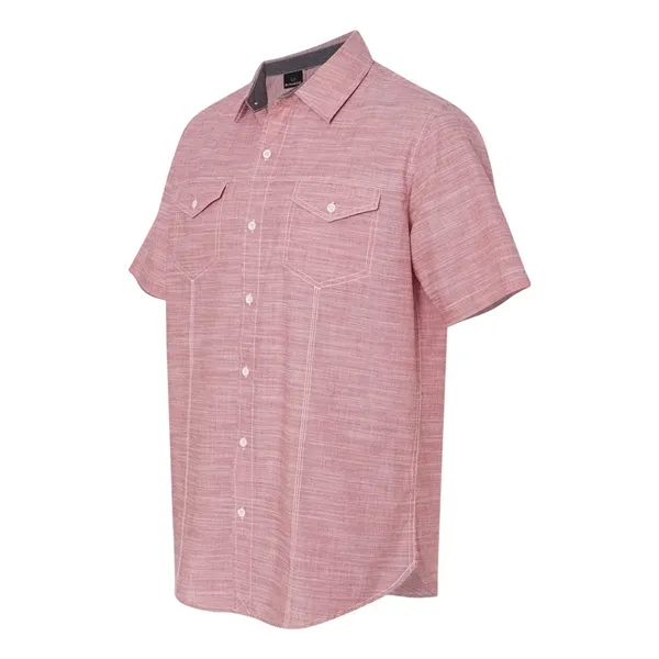 Burnside Men's Textured Solid Short Sleeve Shirt