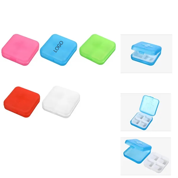 Portable 4 Compartment Pill Box - Portable 4 Compartment Pill Box - Image 0 of 1