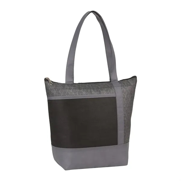 Chrome Non-Woven 9 Can Lunch Cooler - Chrome Non-Woven 9 Can Lunch Cooler - Image 4 of 14