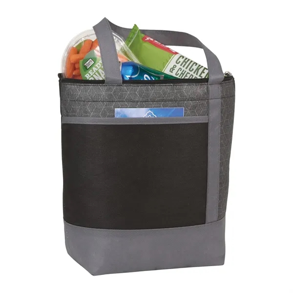 Chrome Non-Woven 9 Can Lunch Cooler - Chrome Non-Woven 9 Can Lunch Cooler - Image 5 of 14