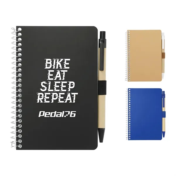 FSC® Mix 4" x 6" Pocket Spiral Notebook with Pen - FSC® Mix 4" x 6" Pocket Spiral Notebook with Pen - Image 0 of 27