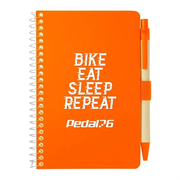 FSC® Mix 4" x 6" Pocket Spiral Notebook with Pen - FSC® Mix 4" x 6" Pocket Spiral Notebook with Pen - Image 23 of 27