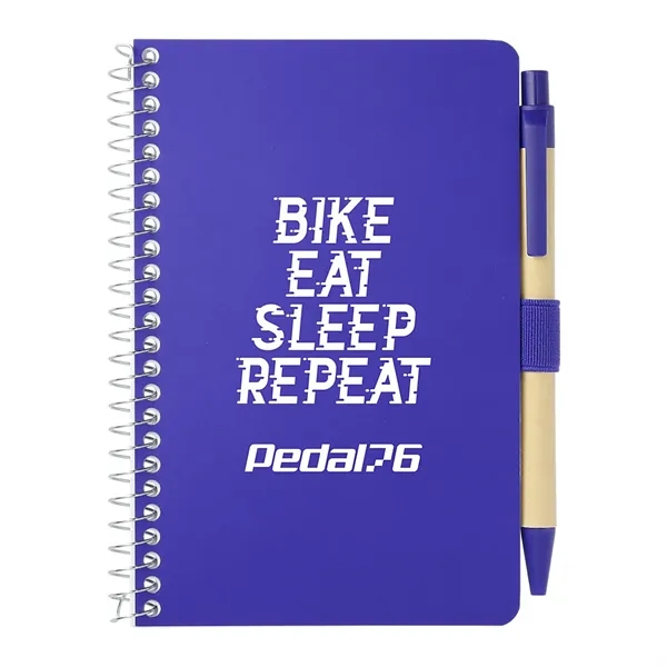 FSC® Mix 4" x 6" Pocket Spiral Notebook with Pen - FSC® Mix 4" x 6" Pocket Spiral Notebook with Pen - Image 25 of 27