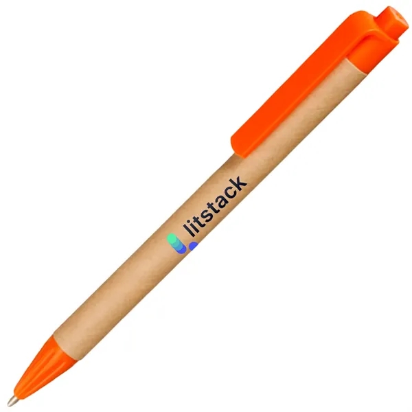 Recycled Pens w/ Custom Logo & Colorful Clip Ballpoint - Recycled Pens w/ Custom Logo & Colorful Clip Ballpoint - Image 1 of 9