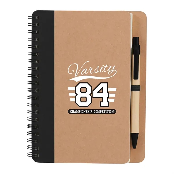 FSC® Mix 5" x 7" Eco Spiral Notebook with Pen - FSC® Mix 5" x 7" Eco Spiral Notebook with Pen - Image 2 of 14