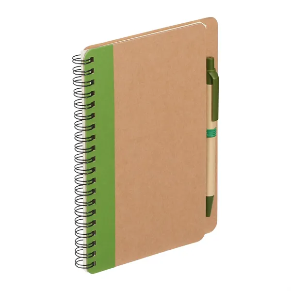 FSC® Mix 5" x 7" Eco Spiral Notebook with Pen - FSC® Mix 5" x 7" Eco Spiral Notebook with Pen - Image 7 of 14