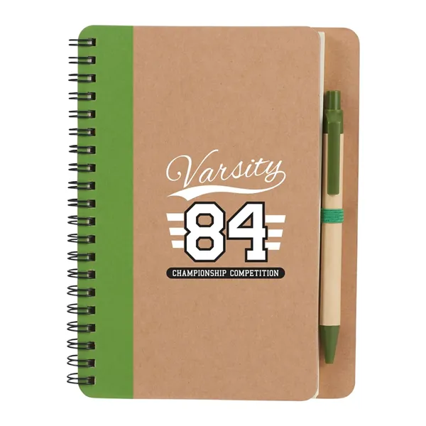 FSC® Mix 5" x 7" Eco Spiral Notebook with Pen - FSC® Mix 5" x 7" Eco Spiral Notebook with Pen - Image 10 of 14