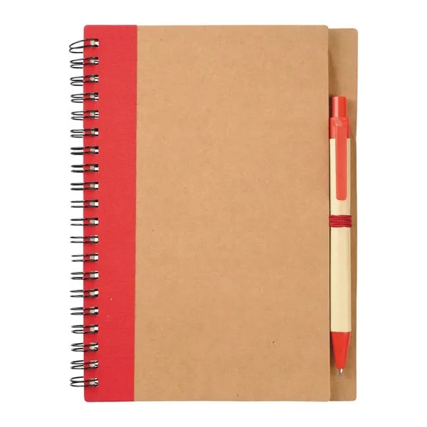 FSC® Mix 5" x 7" Eco Spiral Notebook with Pen - FSC® Mix 5" x 7" Eco Spiral Notebook with Pen - Image 13 of 14