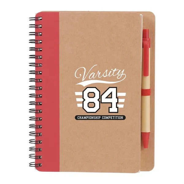 FSC® Mix 5" x 7" Eco Spiral Notebook with Pen - FSC® Mix 5" x 7" Eco Spiral Notebook with Pen - Image 14 of 14