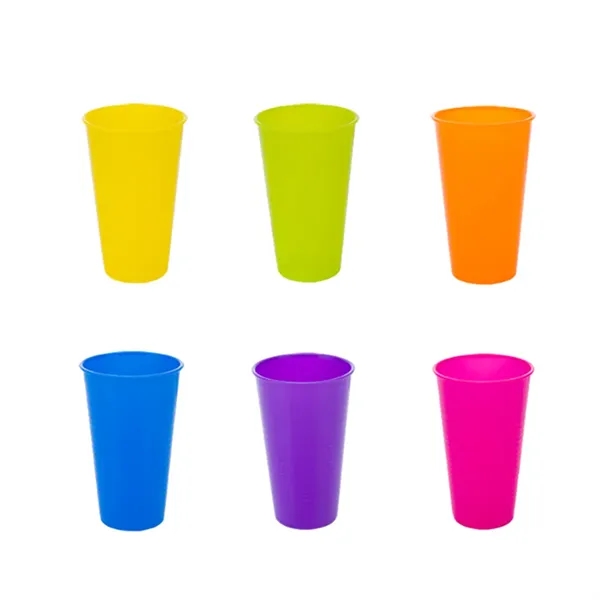 13Oz. Durable Stackable Plastic Beverage Cup with Ribbed - 13Oz. Durable Stackable Plastic Beverage Cup with Ribbed - Image 2 of 6