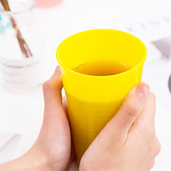 13Oz. Durable Stackable Plastic Beverage Cup with Ribbed - 13Oz. Durable Stackable Plastic Beverage Cup with Ribbed - Image 4 of 6