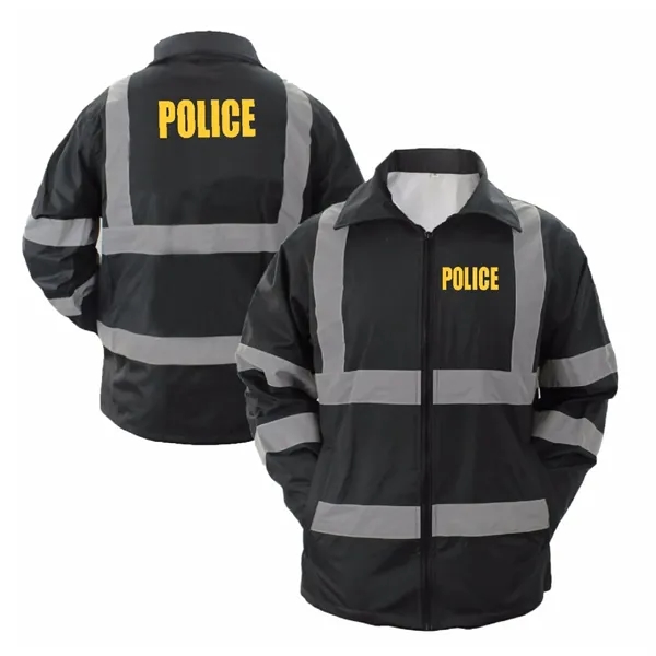 High Visibility Raincoat With Reflective Stripes - High Visibility Raincoat With Reflective Stripes - Image 1 of 6