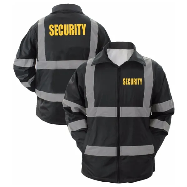 High Visibility Raincoat With Reflective Stripes - High Visibility Raincoat With Reflective Stripes - Image 3 of 6