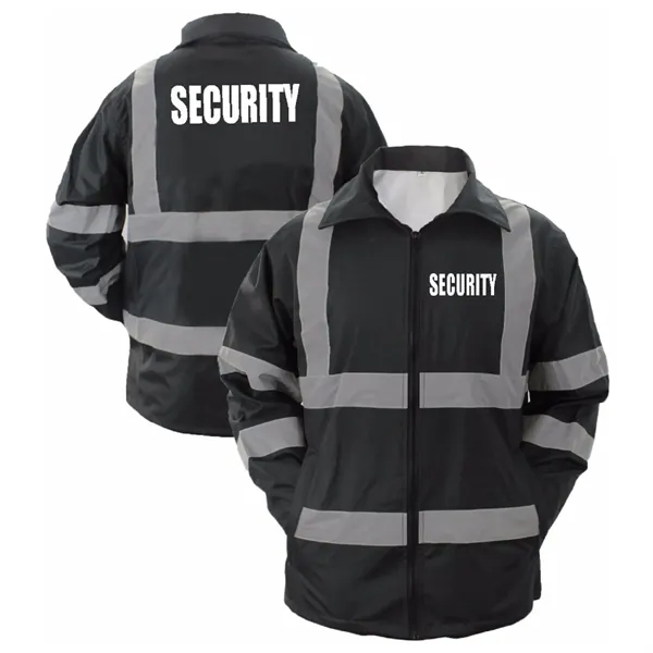 High Visibility Raincoat With Reflective Stripes - High Visibility Raincoat With Reflective Stripes - Image 6 of 6
