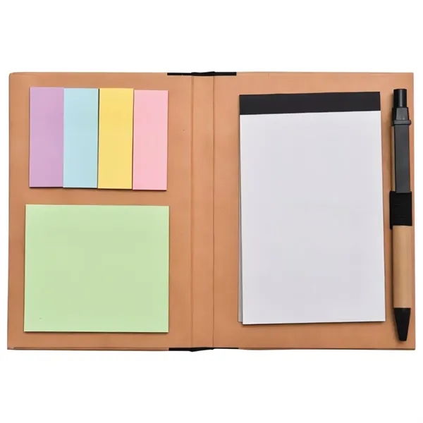 Recycled Cardboard Notebook w/ Calculator and Sticky Tabs - Recycled Cardboard Notebook w/ Calculator and Sticky Tabs - Image 1 of 2