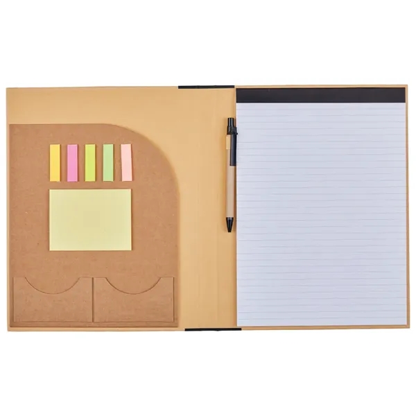 Recycled Cardboard Notebook w/ Notepad and Sticky Notes - Recycled Cardboard Notebook w/ Notepad and Sticky Notes - Image 1 of 2