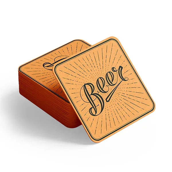 Custom Square Pulpboard Coasters - Printed Glossy - Custom Square Pulpboard Coasters - Printed Glossy - Image 0 of 1