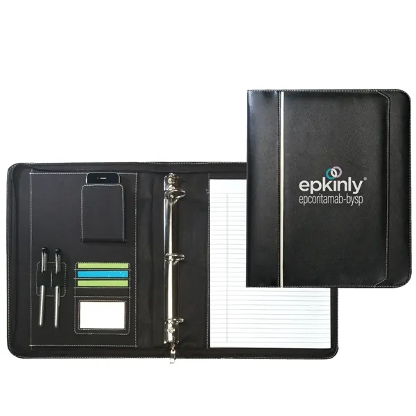 Custom Leatherette Zippered Binder Padfolio